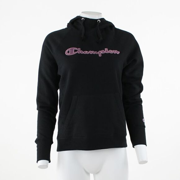 Champion Powerblend Logo Hoodie in Black - Picture 2 of 5